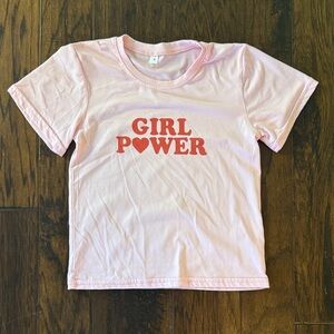Pink 'Girl Power' Kids T-Shirt